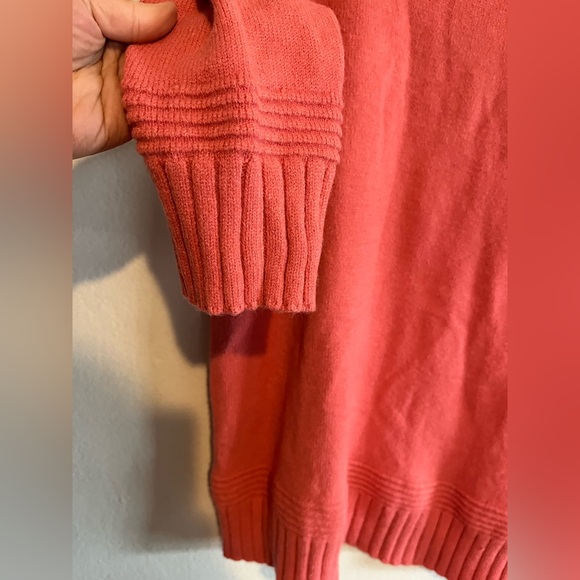 Anthropologie Margarita Tunic Sweater Size Pink Mock Neck Button Shoulder XS - Picture 5 of 10